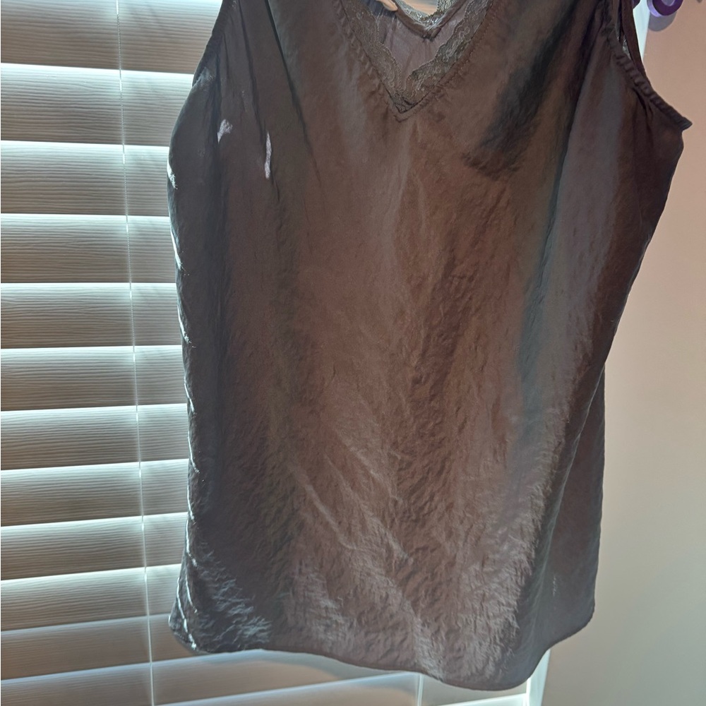 Maurices Black Lace Trim Top